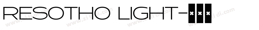 Resotho Light字体转换